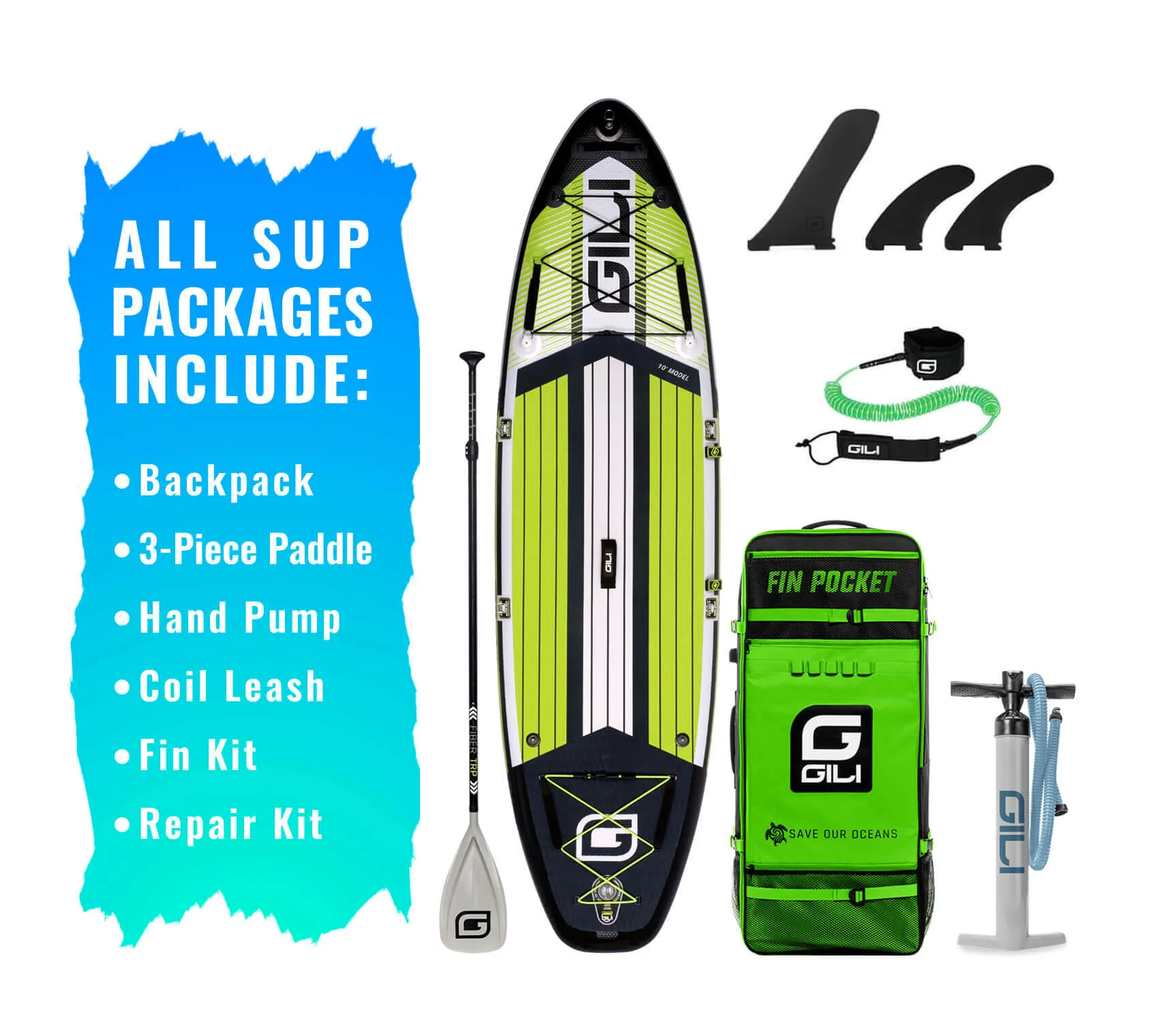 10' Mako Inflatable Stand Up Paddle Board