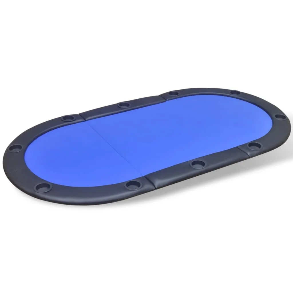 10-Player Foldable Poker Tabletop Blue