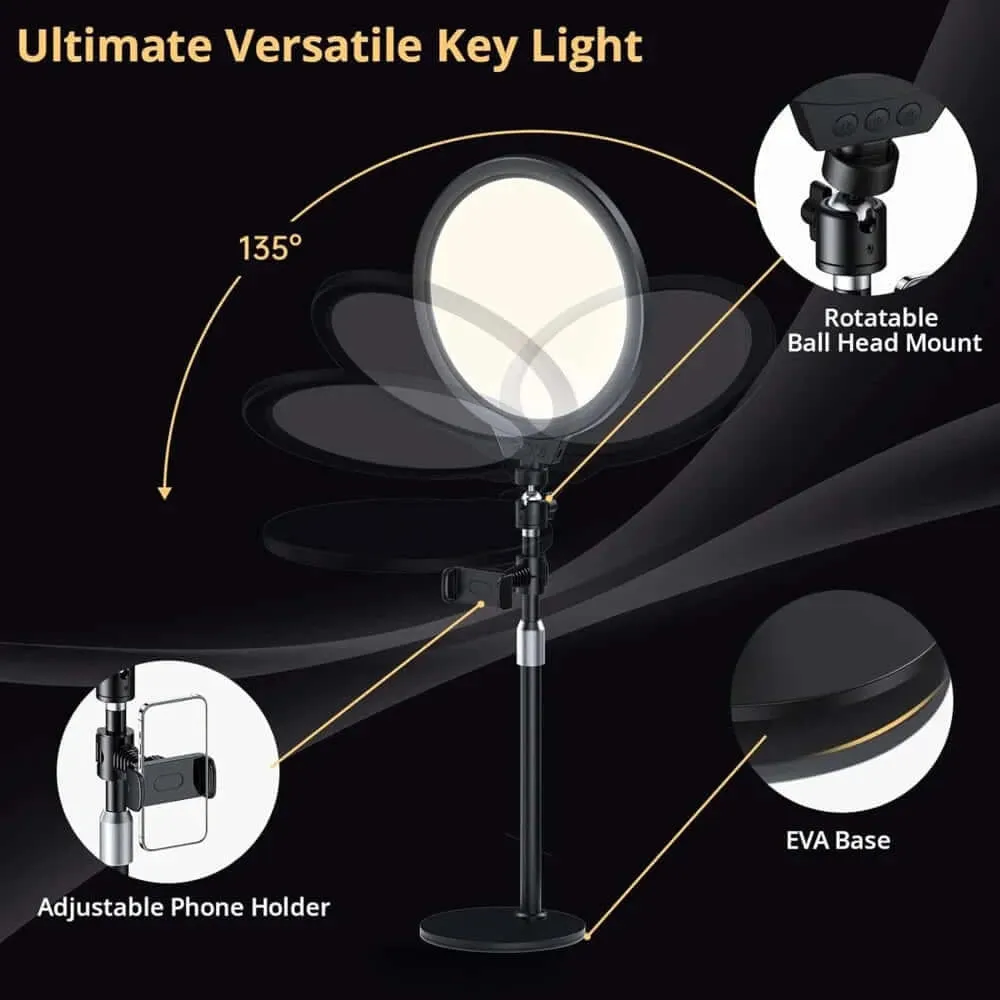 10" Full Screen Light with Extendable Desk Stand