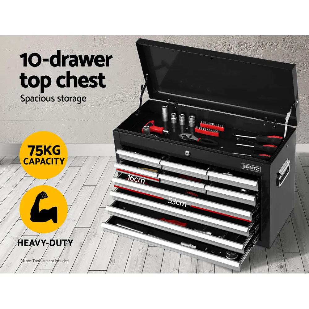 17 Drawer Lockable Tool Box Cabinet with Castor Wheels - Giantz