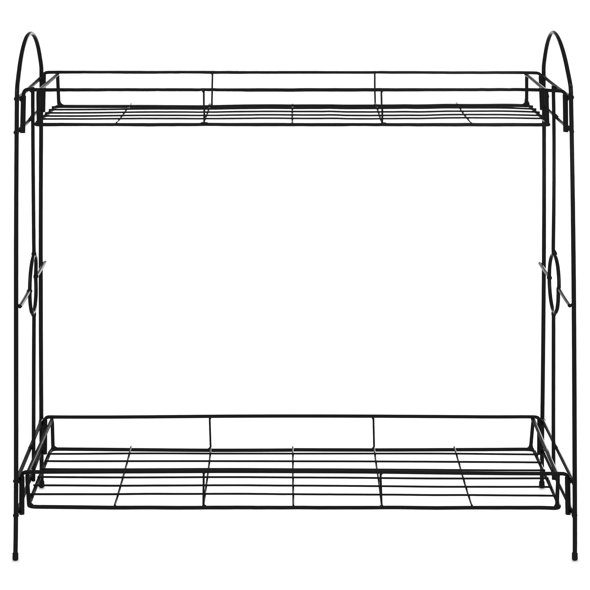 32in 2-Tier Metal Plant Stand Shelf