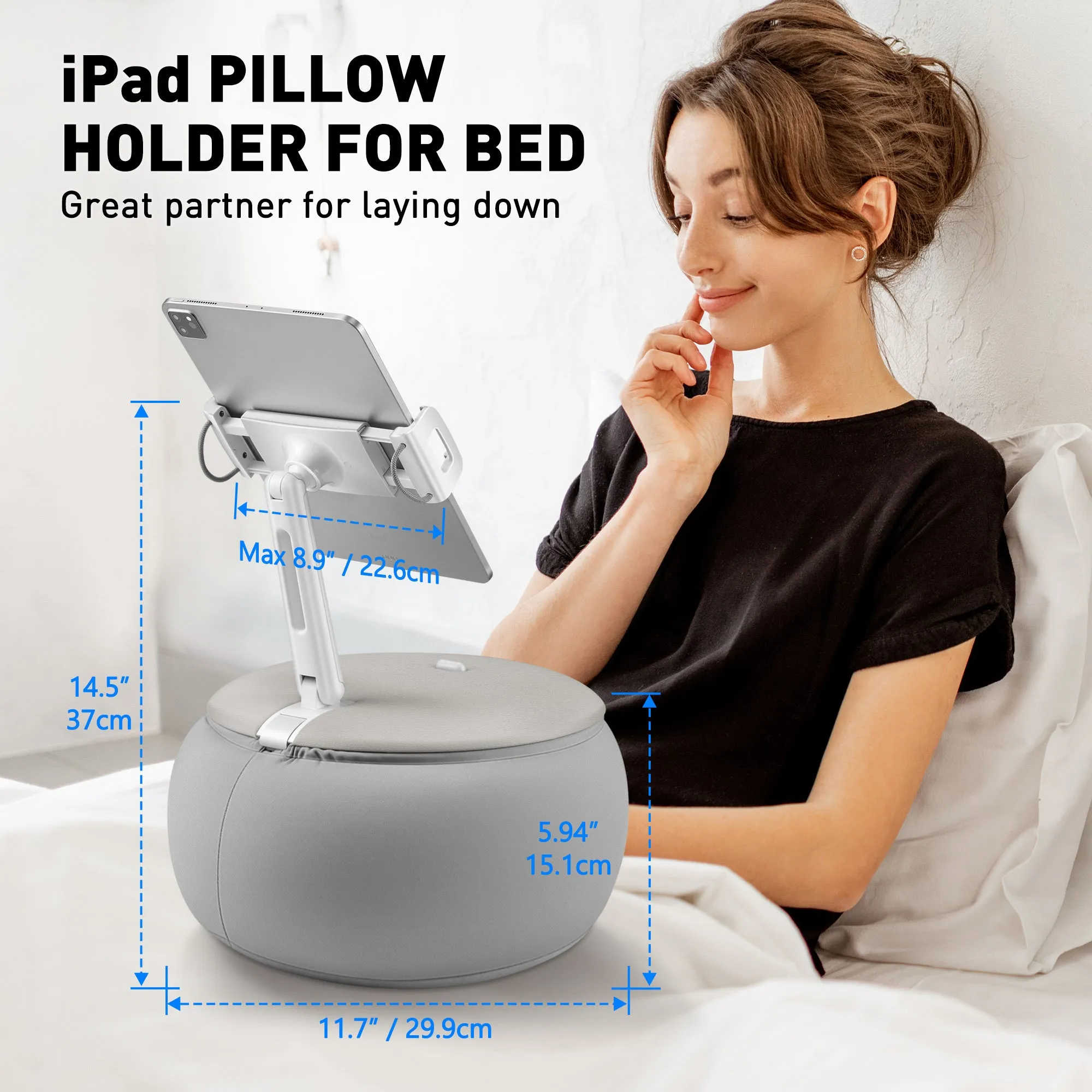 AboveTEK Hands Free 360° Swivel Phone/iPad Pillow Stand (TH-33G)