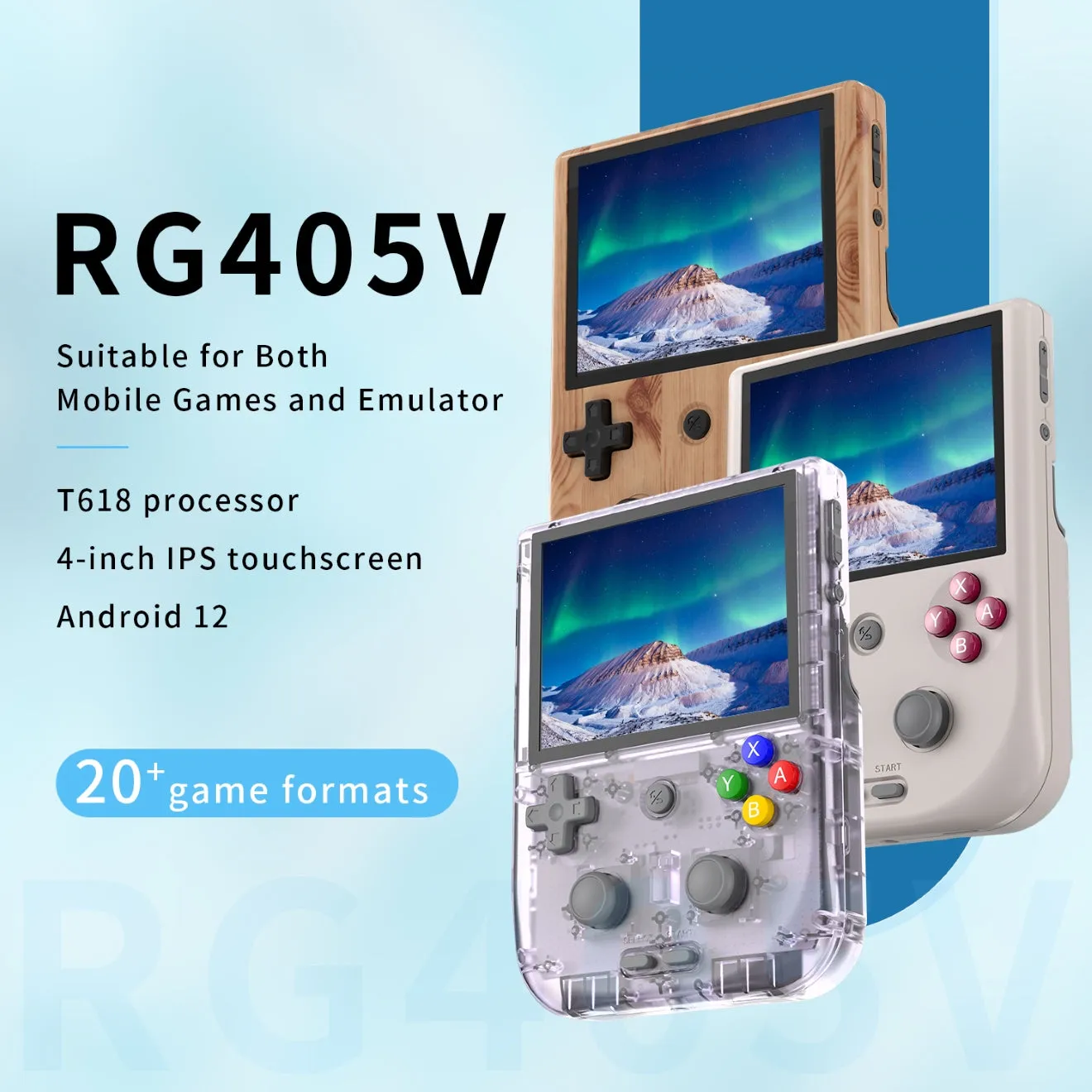 Anbernic RG405V: 4.0" IPS Touch 640x480, 128G & 256G, Retro Handheld Game Console