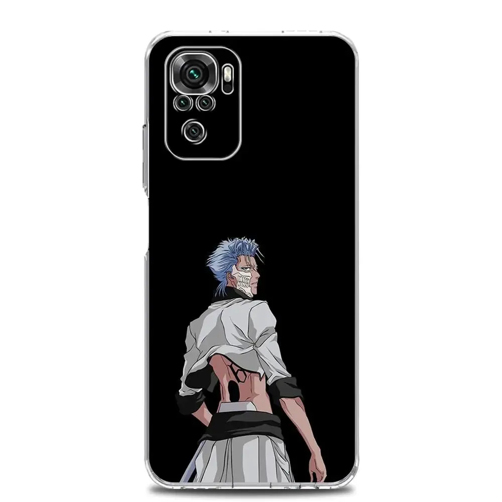 Anime Bleach Kurosaki Ichigo Clear Phone Case for Xiaomi Redmi Note 12 5G 9S 9 8 10 11 Pro  9T 8T 10C 9C 9A 7 Pro TPU Back Cover