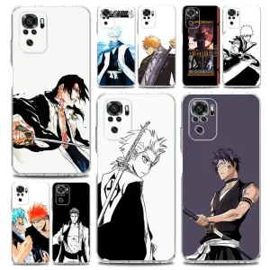 Anime Bleach Kurosaki Ichigo Clear Phone Case for Xiaomi Redmi Note 12 5G 9S 9 8 10 11 Pro  9T 8T 10C 9C 9A 7 Pro TPU Back Cover