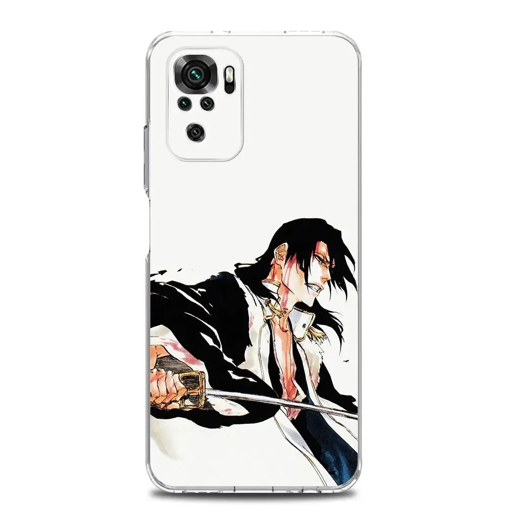 Anime Bleach Kurosaki Ichigo Clear Phone Case for Xiaomi Redmi Note 12 5G 9S 9 8 10 11 Pro  9T 8T 10C 9C 9A 7 Pro TPU Back Cover