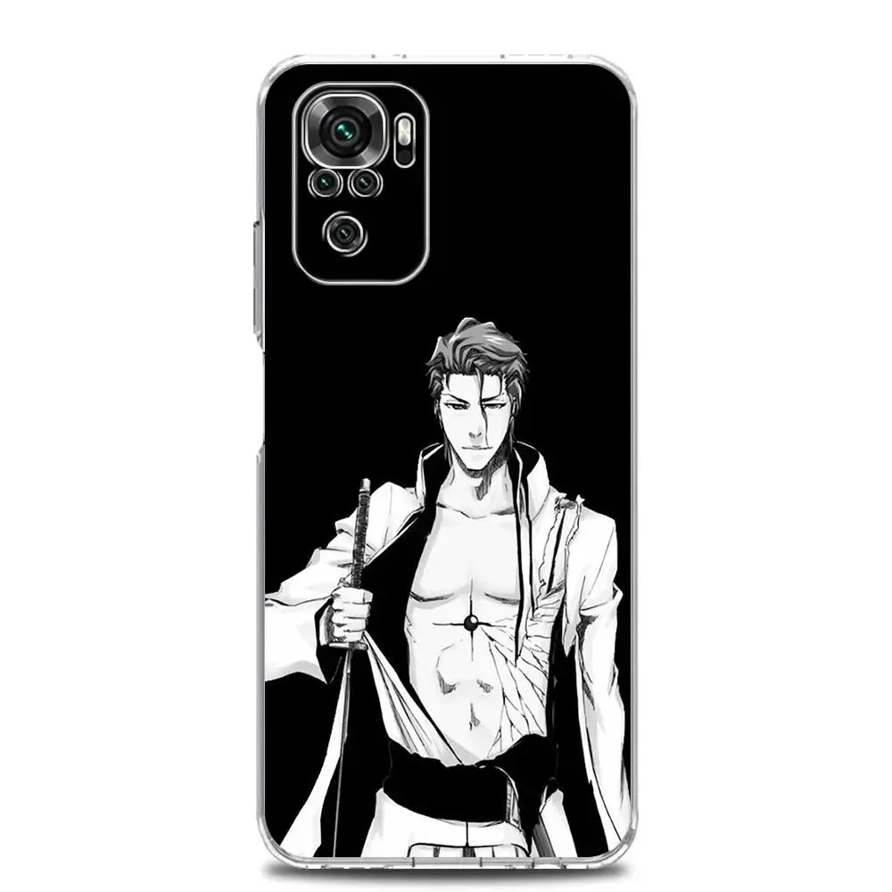 Anime Bleach Kurosaki Ichigo Clear Phone Case for Xiaomi Redmi Note 12 5G 9S 9 8 10 11 Pro  9T 8T 10C 9C 9A 7 Pro TPU Back Cover