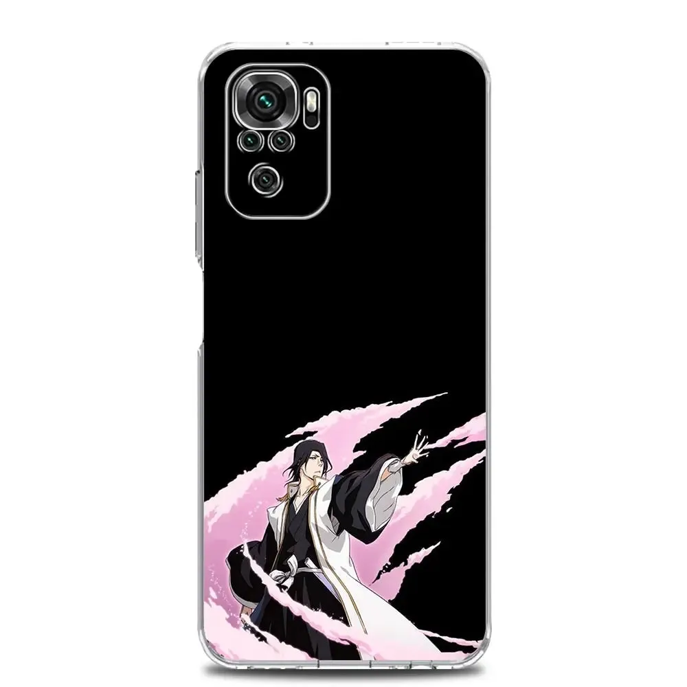 Anime Bleach Kurosaki Ichigo Clear Phone Case for Xiaomi Redmi Note 12 5G 9S 9 8 10 11 Pro  9T 8T 10C 9C 9A 7 Pro TPU Back Cover