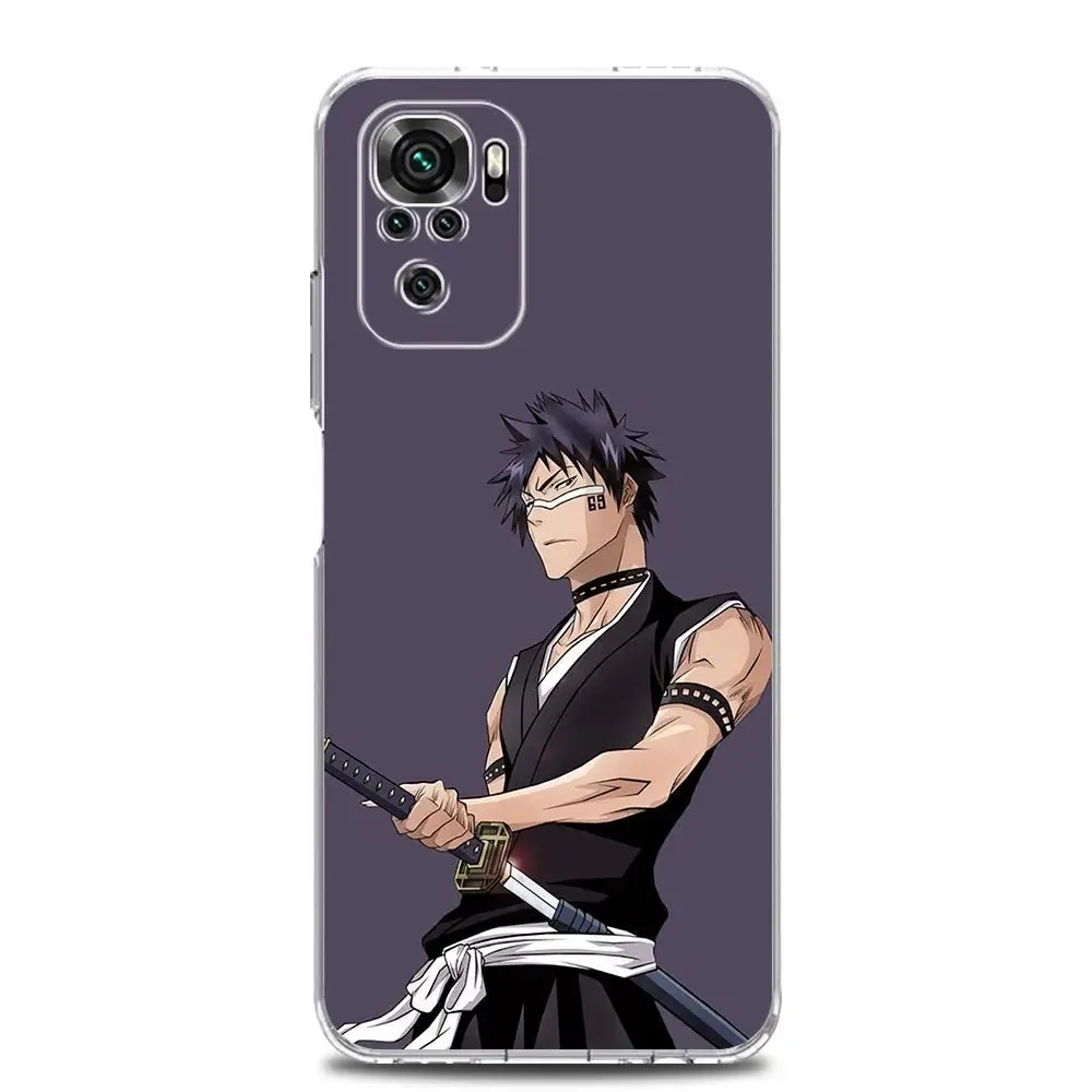 Anime Bleach Kurosaki Ichigo Clear Phone Case for Xiaomi Redmi Note 12 5G 9S 9 8 10 11 Pro  9T 8T 10C 9C 9A 7 Pro TPU Back Cover