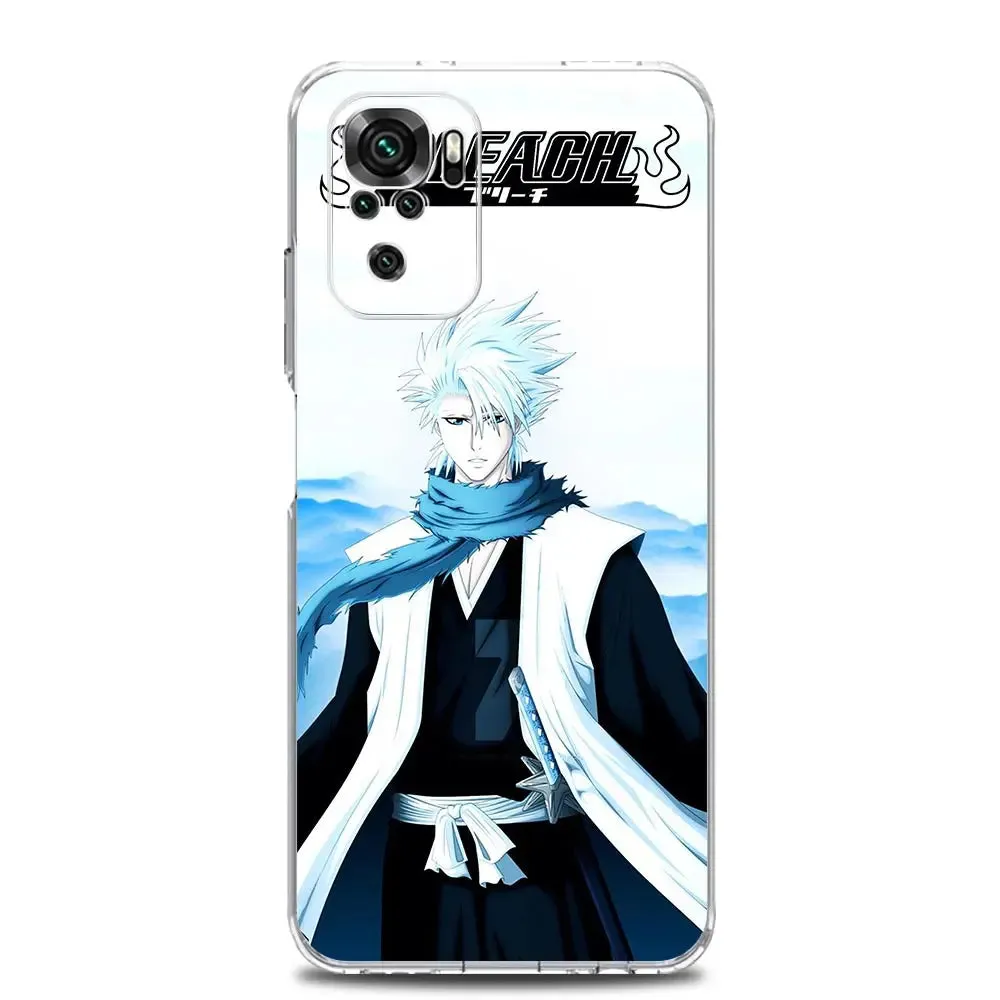 Anime Bleach Kurosaki Ichigo Clear Phone Case for Xiaomi Redmi Note 12 5G 9S 9 8 10 11 Pro  9T 8T 10C 9C 9A 7 Pro TPU Back Cover