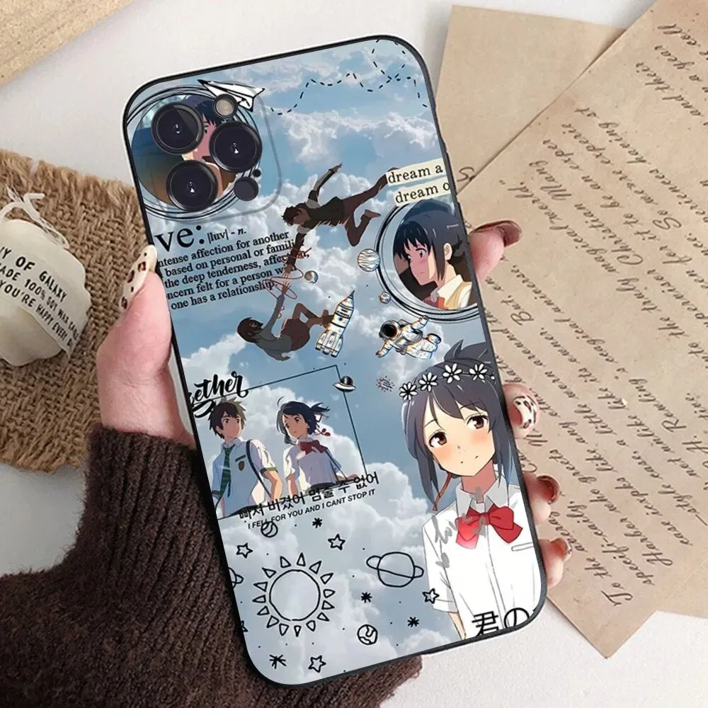 Anime Your Name Phone Case Silicone Soft For Iphone 15 14 13 12 11 Pro Mini XS MAX 8 7 6 Plus X XS XR Cover