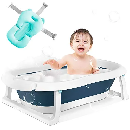 Baby Foldable Bath Tub With Soft Bather / Cushion Bather