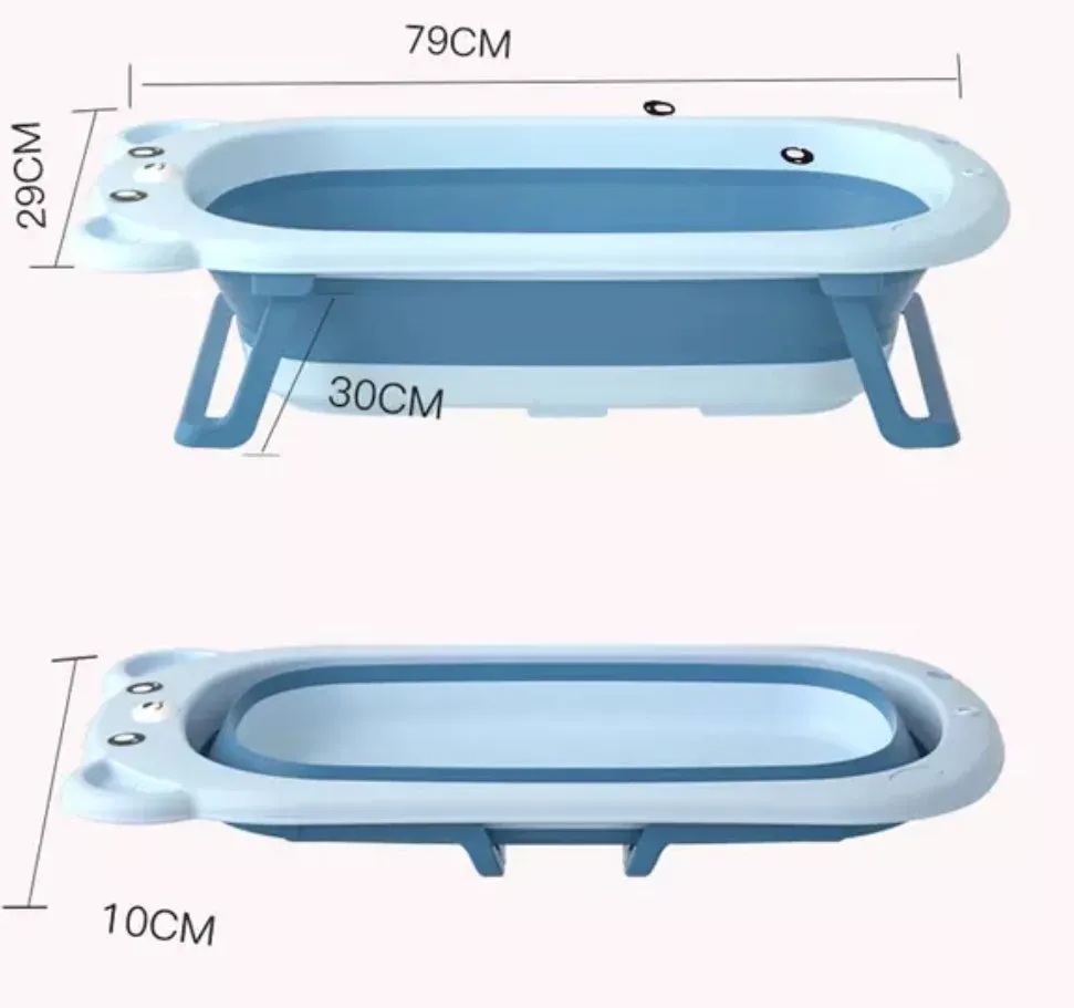 Baby Foldable Bath Tub With Soft Bather / Cushion Bather