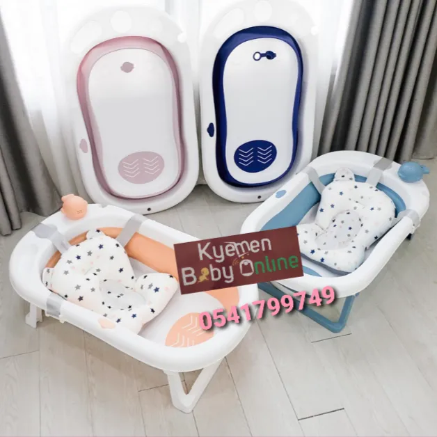 Baby Foldable Bath Tub With Soft Bather / Cushion Bather