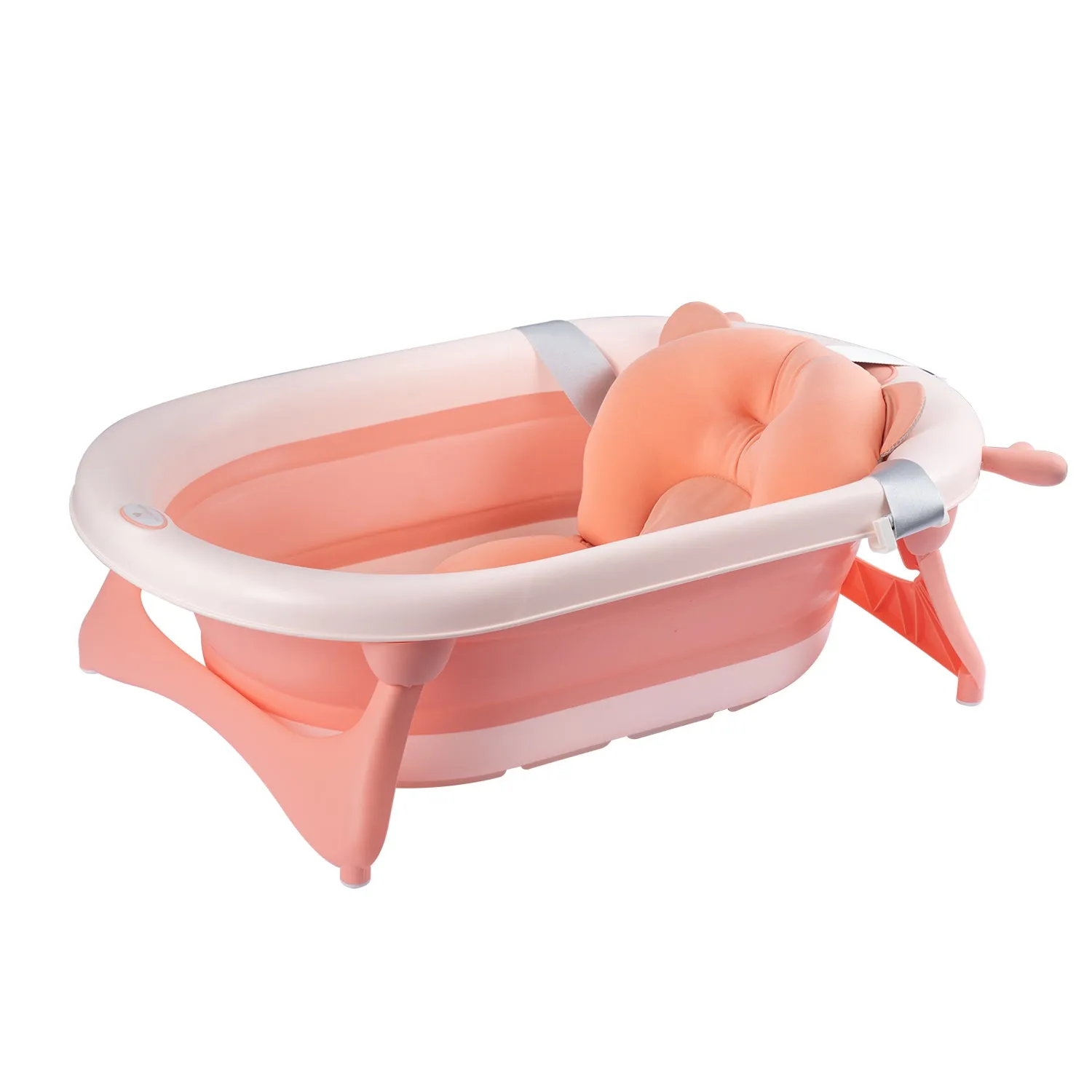 Baby Foldable Bath Tub With Soft Bather / Cushion Bather