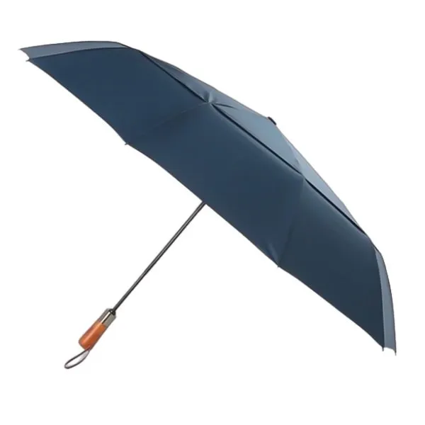 Blue Automatic Windproof Folding Umbrella