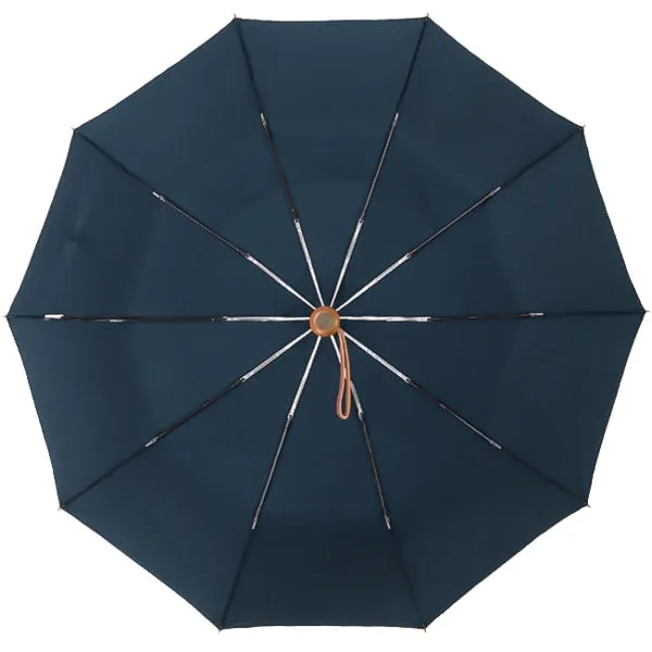 Blue Automatic Windproof Folding Umbrella