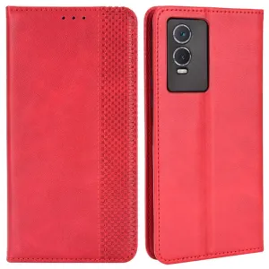 Bofink Vintage Vivo Y76s leather case - Red