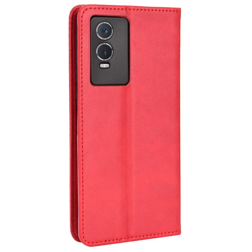 Bofink Vintage Vivo Y76s leather case - Red