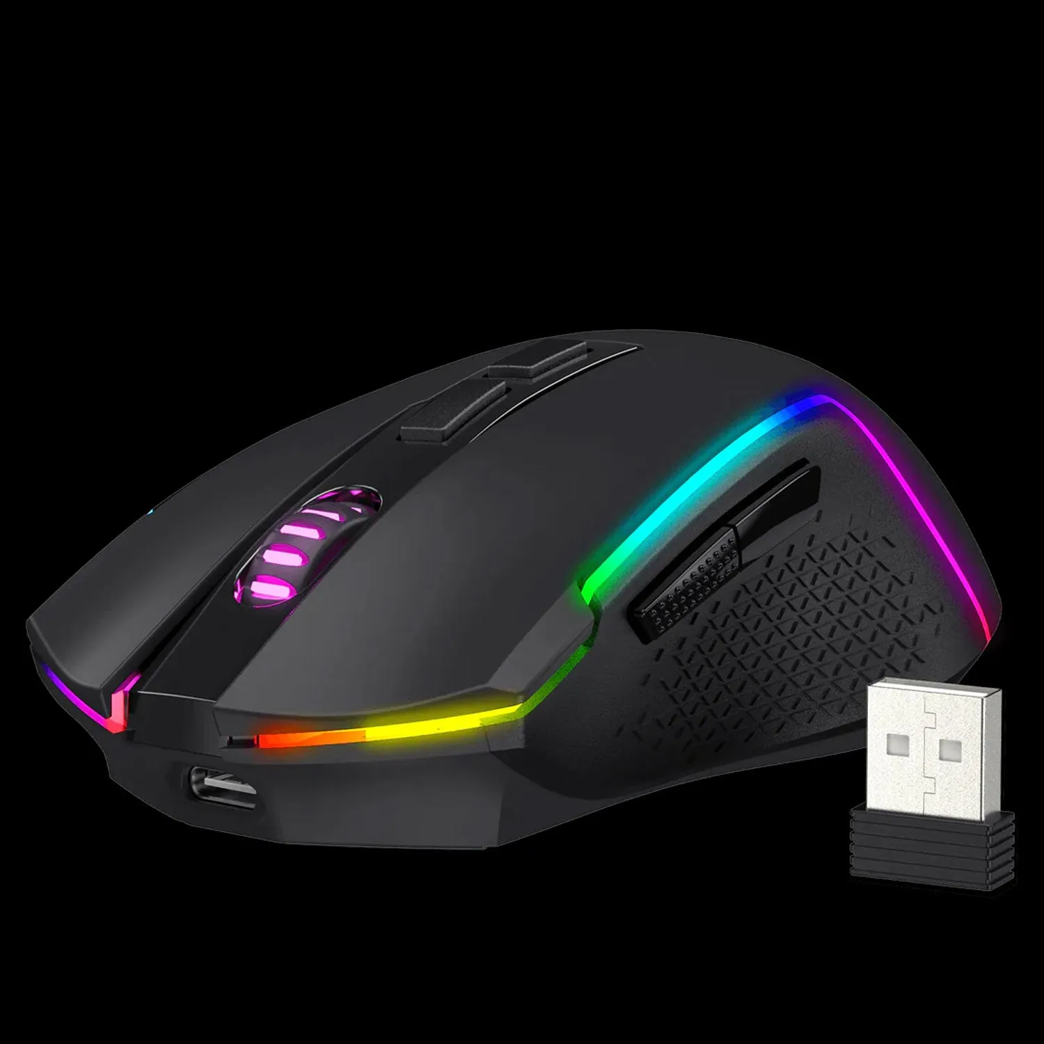 BOLT AXTION M693 Wireless Gaming Mouse, 8000 DPI, 3-Mode BT/2.4G, 7 Macro Buttons, PC/Mac/Laptop