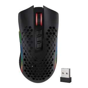 BOLT AXTION M808 Wireless Gaming Mouse, RGB Honeycomb, 16,000 DPI, Programmable Macros, Precise