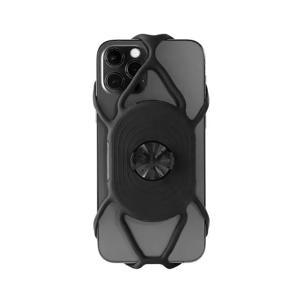 Bone Iphone Holder - Silicone Bike Tie Connect - Garmin Kit - Fits Phone 4.7" To 7.2" Inch - Black