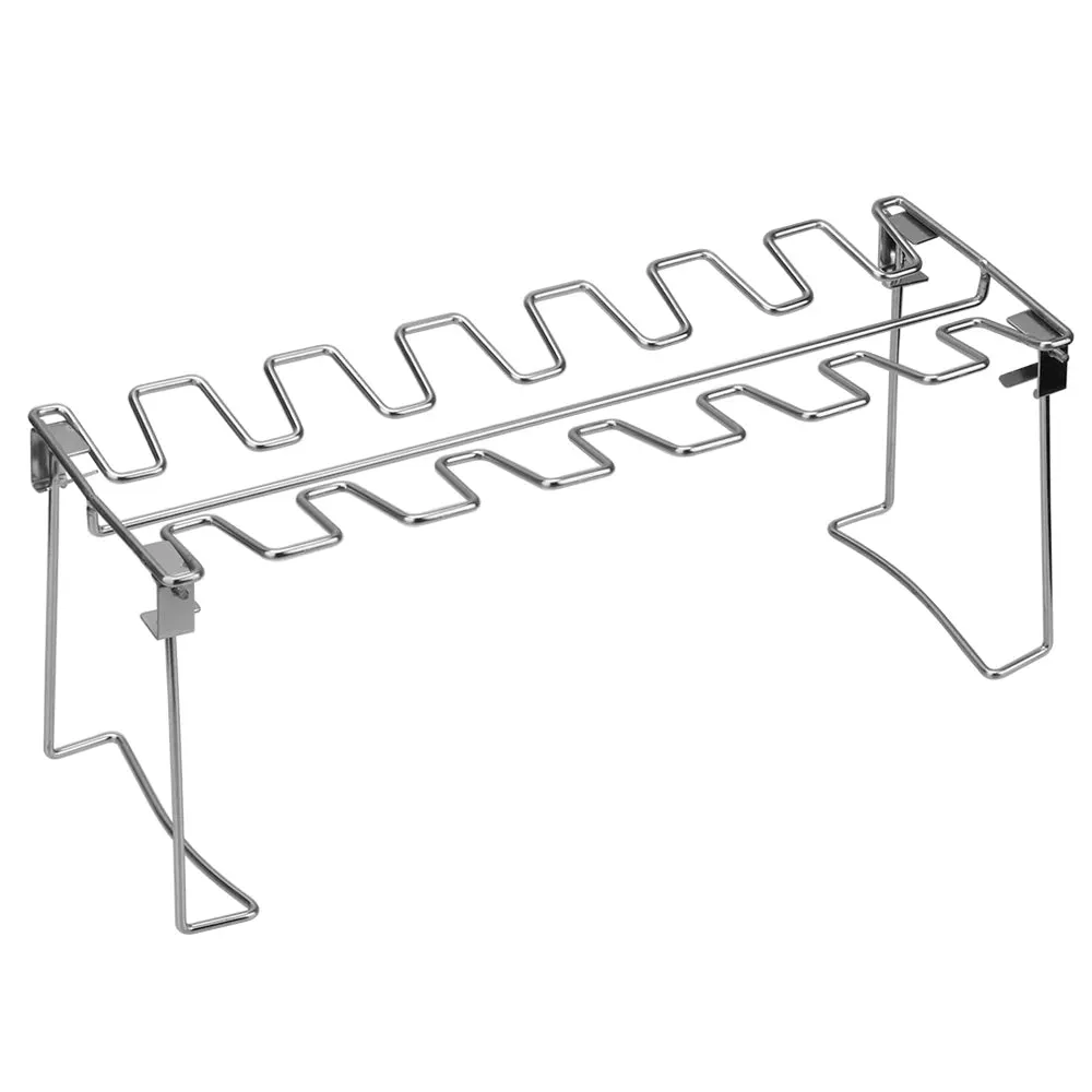 Chicken Leg Barbecue Rack -  Premium Stainless Steel Chicken Drumstick Rack with Drip Tray