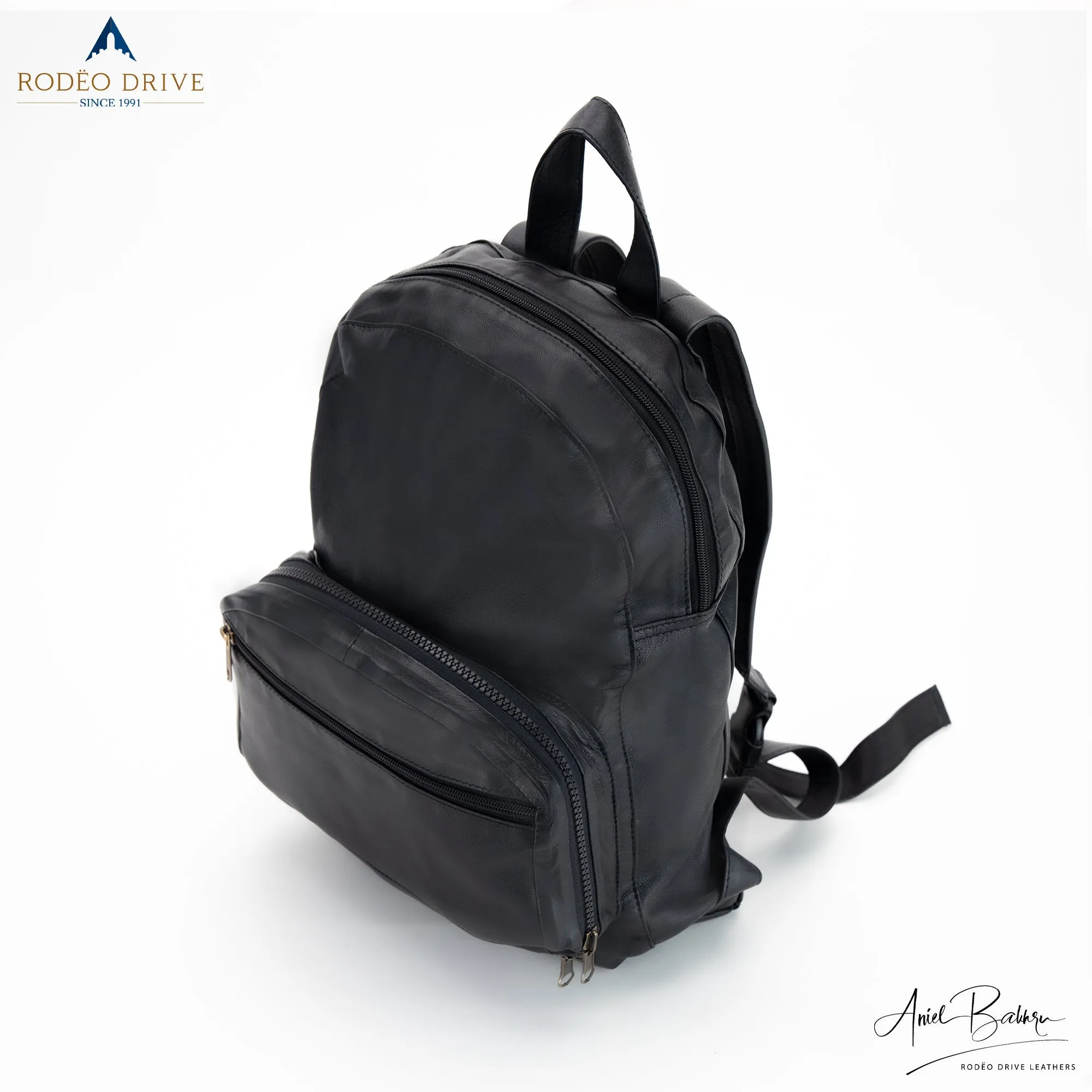 COLLAPSIBLE LEATHER BACKPACK