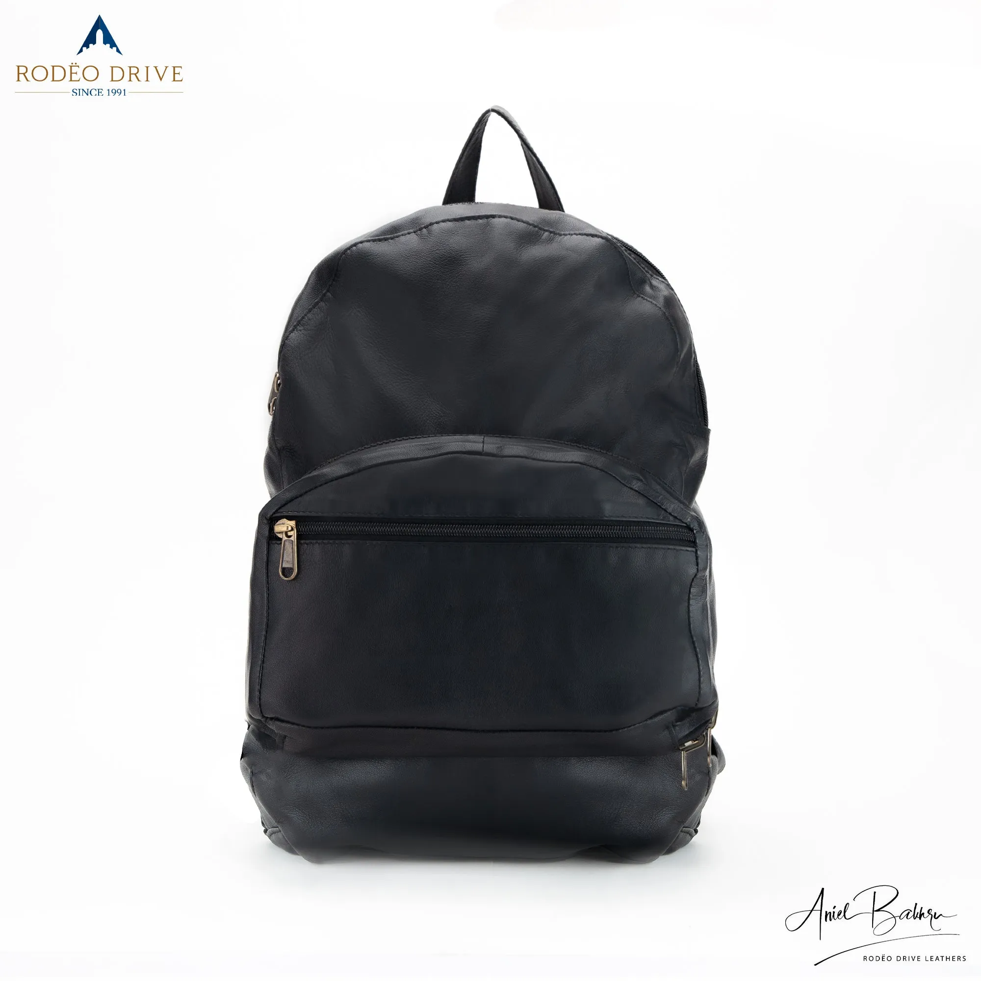 COLLAPSIBLE LEATHER BACKPACK