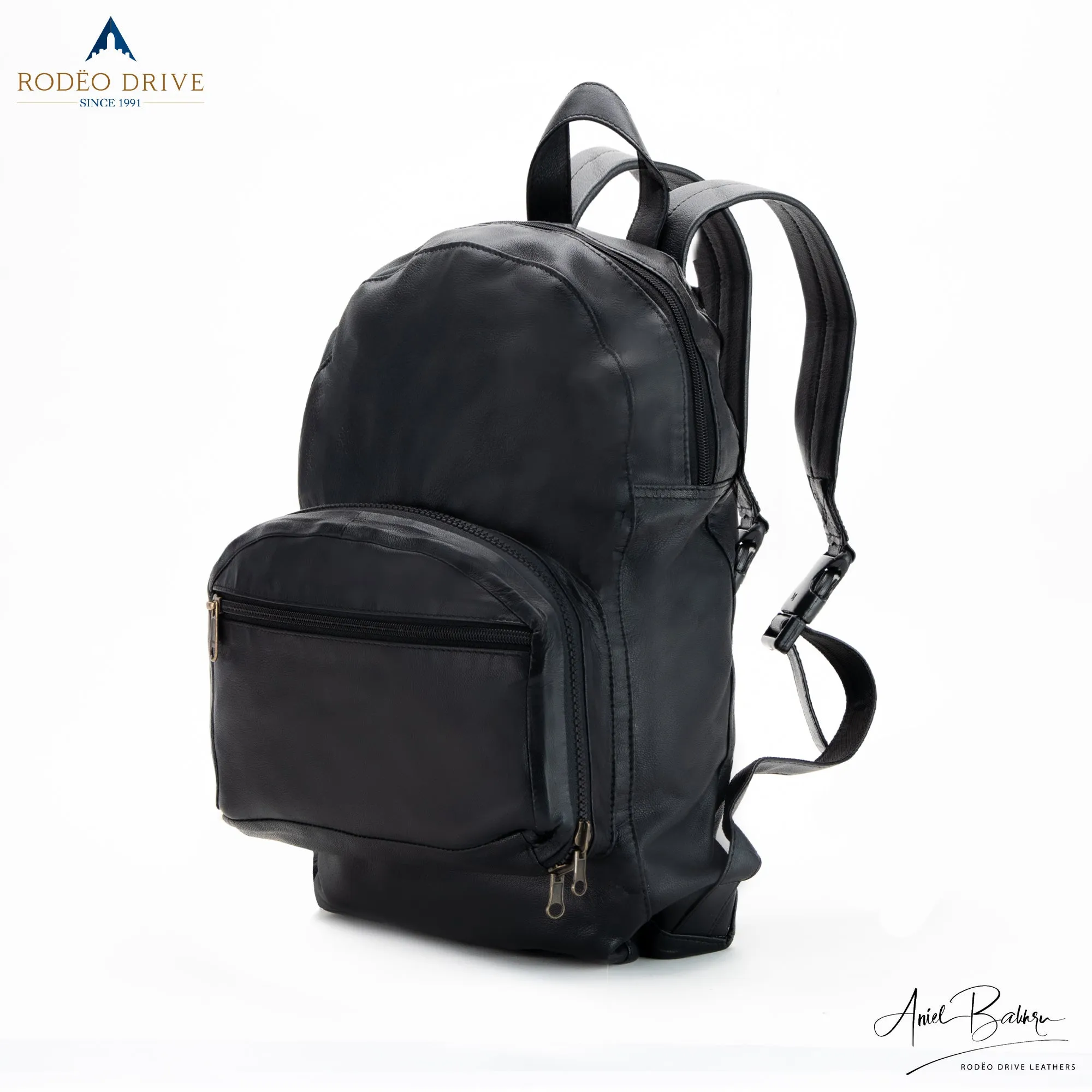 COLLAPSIBLE LEATHER BACKPACK