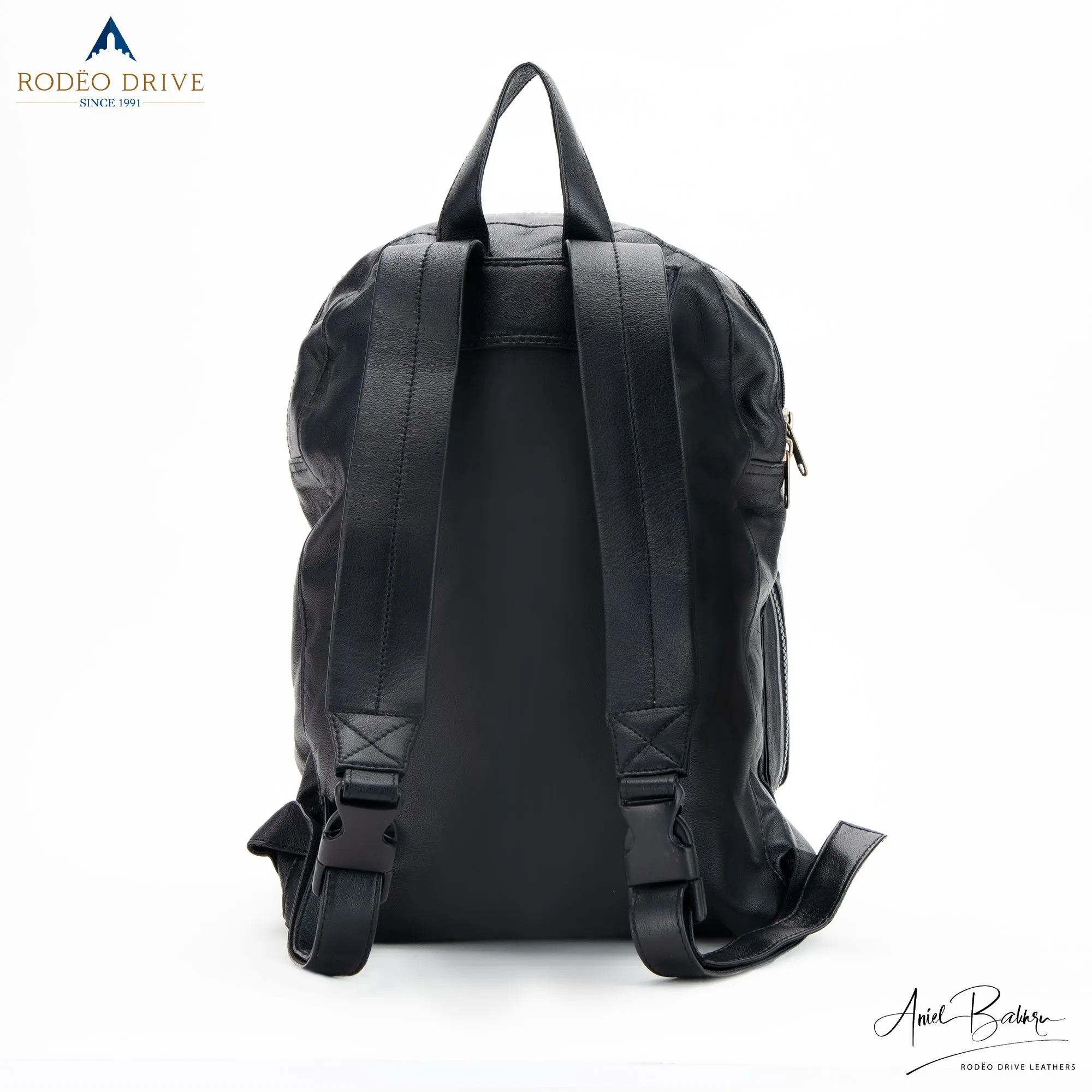 COLLAPSIBLE LEATHER BACKPACK