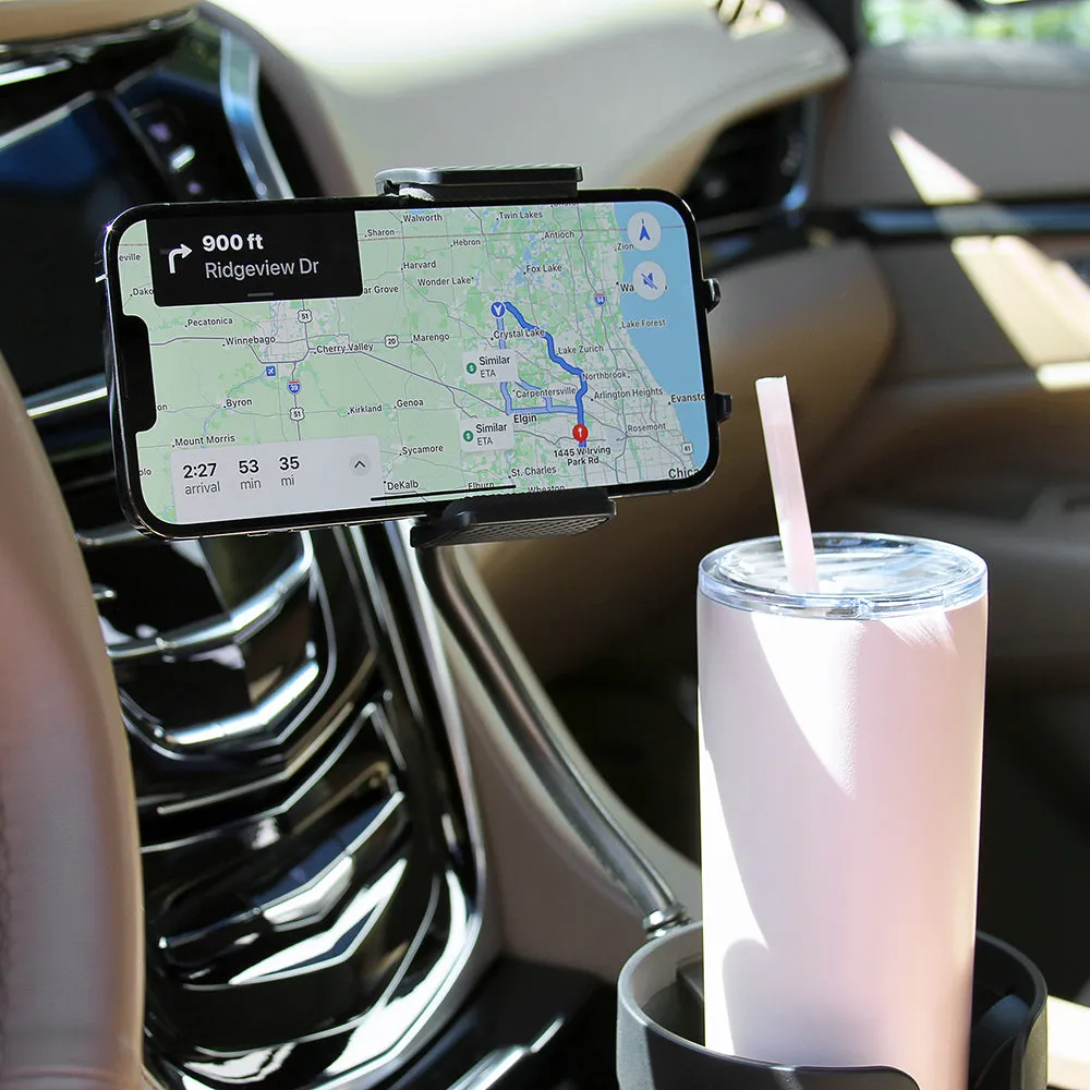 CupCargo Pro – 2-In-1 Cup Holder Expander With 360° Phone Mount