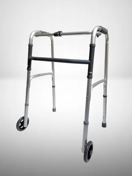 Deluxe folding walker with or without wheels