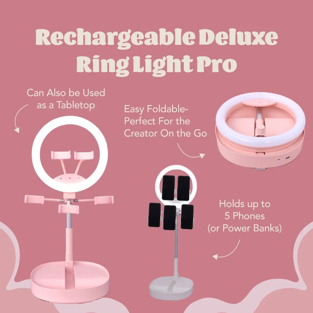 Deluxe Rechargeable Ring Light (with Built-in Battery)