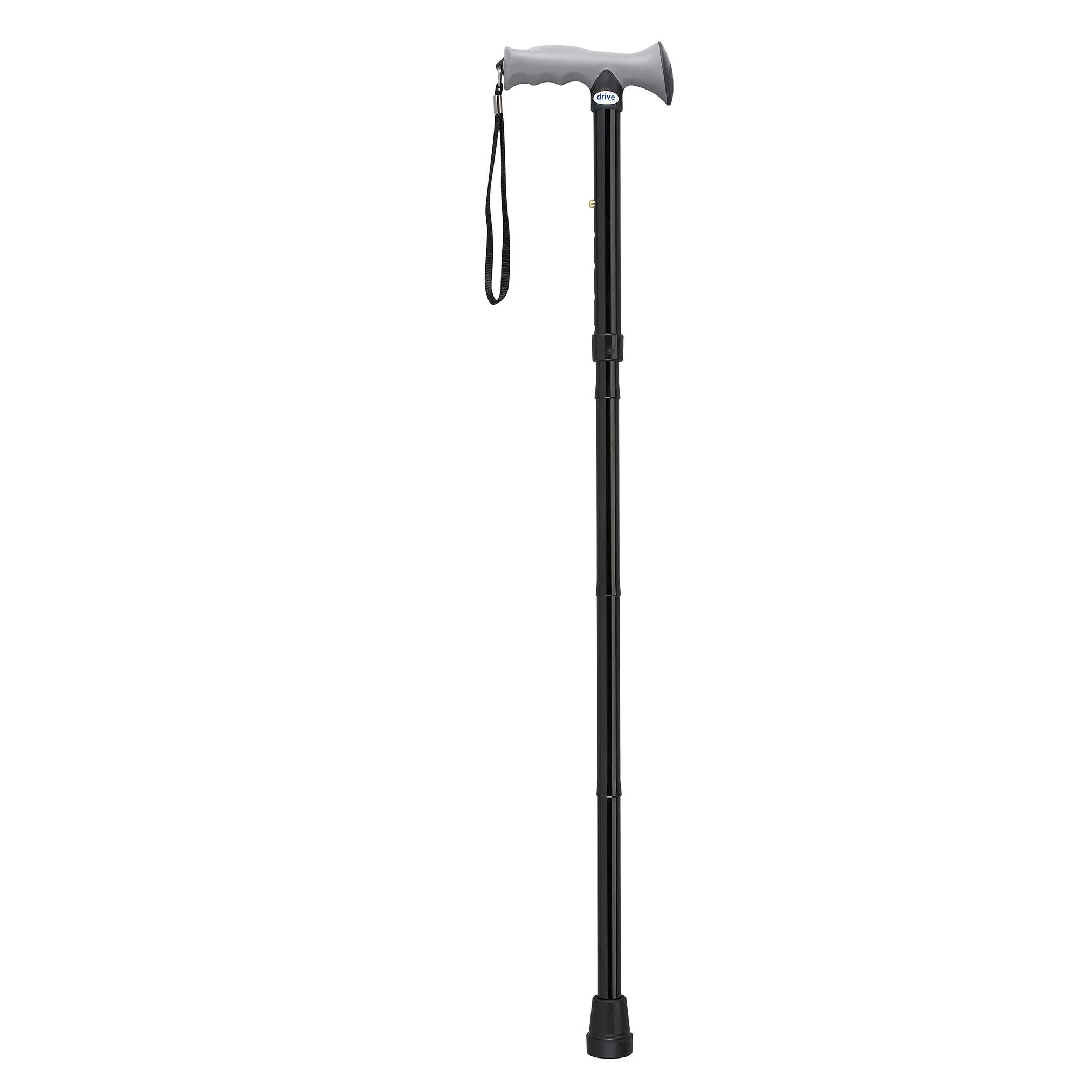 Drive Medical Adjustable Lightweight Folding Cane with Gel Hand Grip