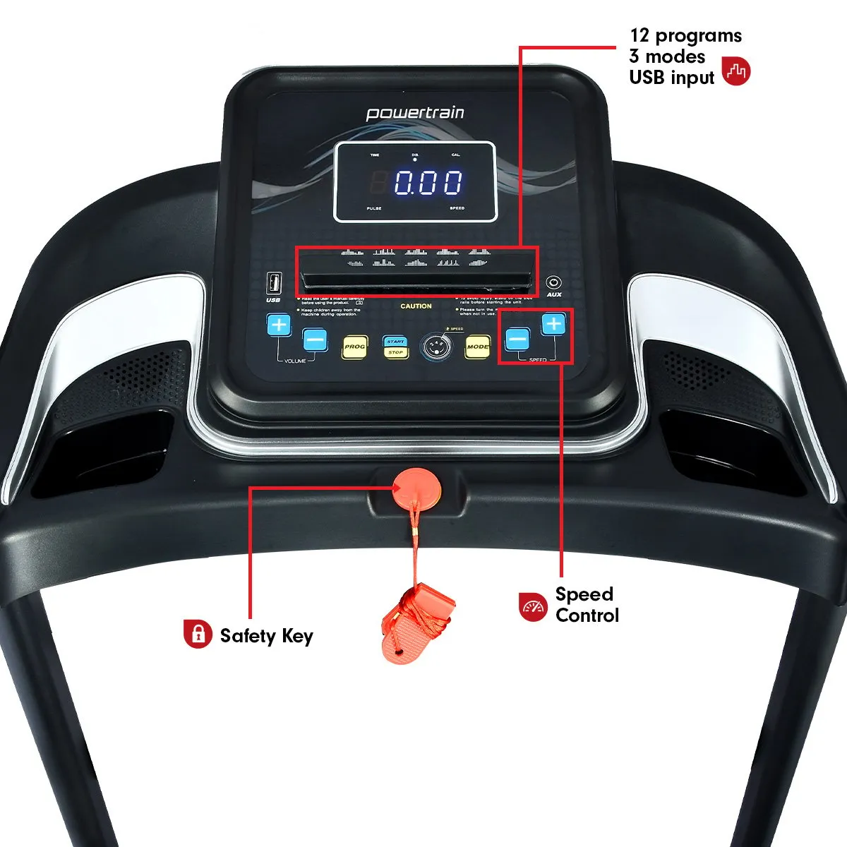 Foldable Home Treadmill with LED Display 1.0 hp Motor