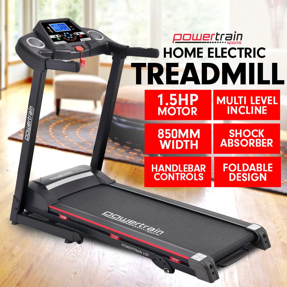 Foldable Treadmill 1.5hp Manual Incline 12 Programs - Powertrain