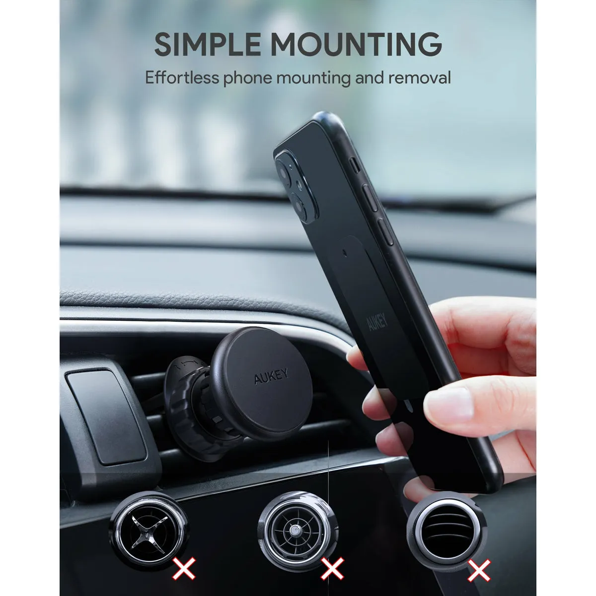 HD-C74 Phone Holder for Car with Super Magnetic Mount