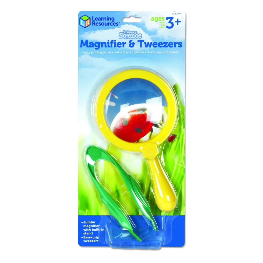 Learning Resources Primary Science Magnifier & Tweezer Set