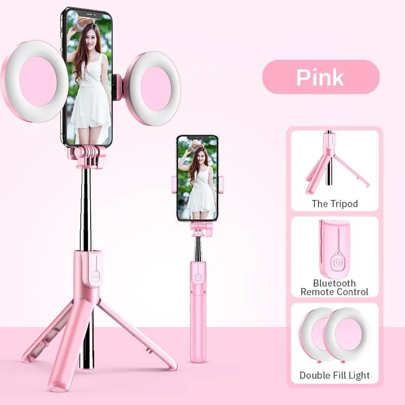 LED Lightweight Foldable Wireless Bluetooth Monopod Selfie Stick