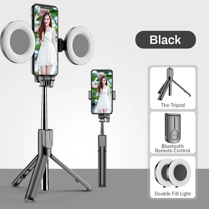 LED Lightweight Foldable Wireless Bluetooth Monopod Selfie Stick