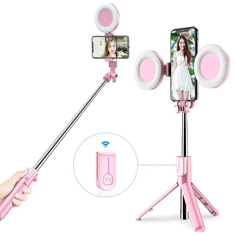 LED Lightweight Foldable Wireless Bluetooth Monopod Selfie Stick