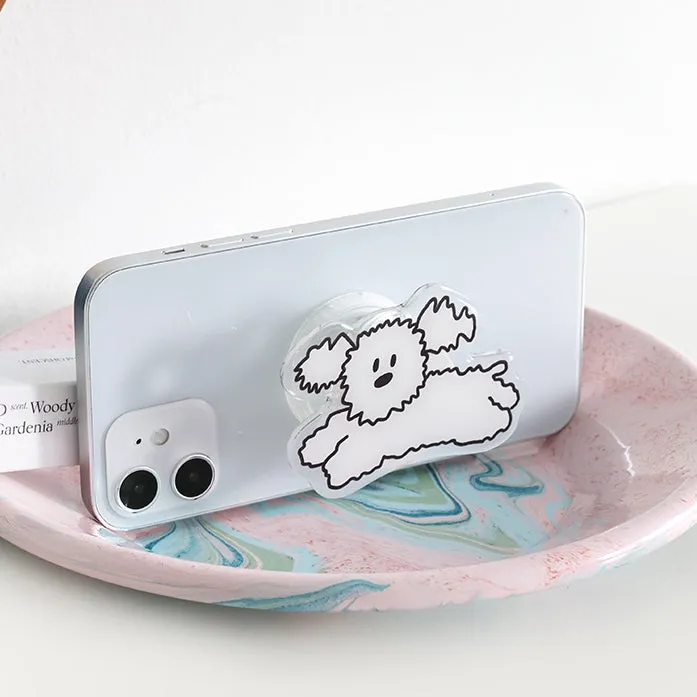 Little PaPer Run Puppy Cute Griptoks Cellphone Holders Stands 3 Level Smartphone Accessories Gifts