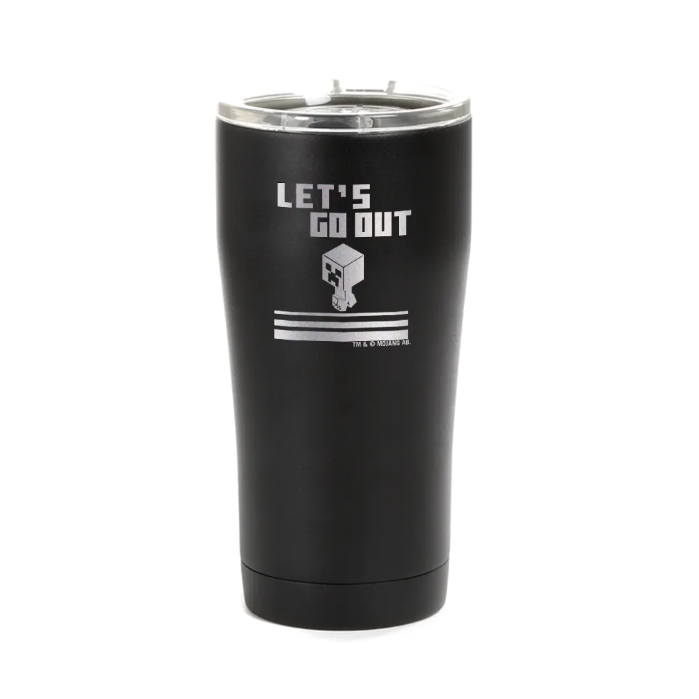 Minecraft Let's Go Out Creeper Laser Engraved SIC Tumbler