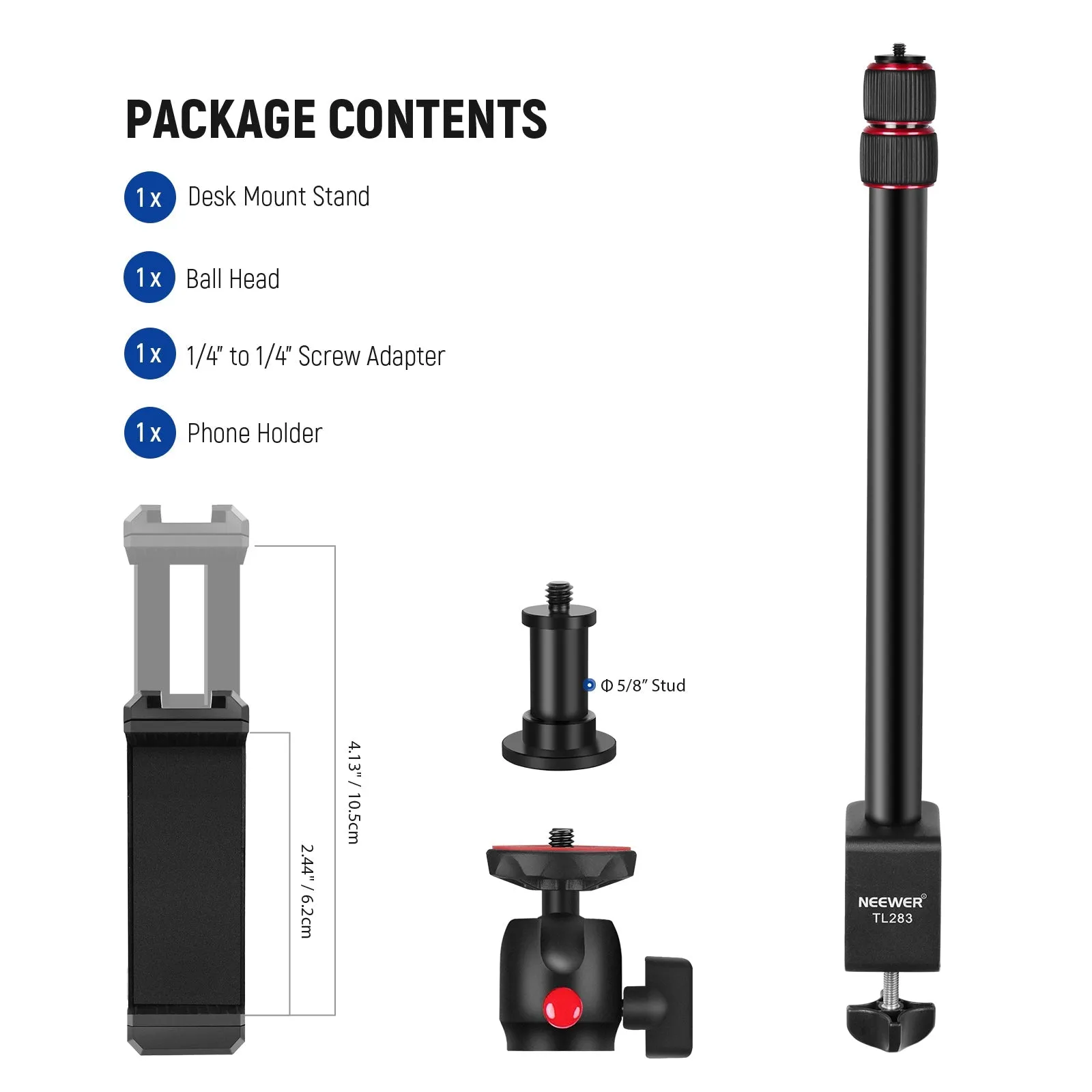 NEEWER TL283 17"-40"/43-102cm Camera Desk Mount