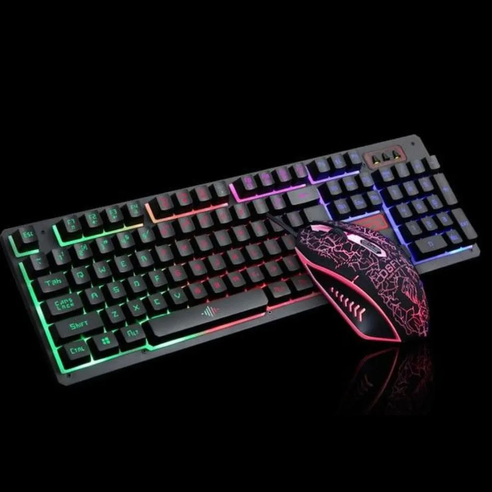 Ninja Dragons Z4 Flame RGB Gaming Keyboard with 2000 DPI Gaming Mouse