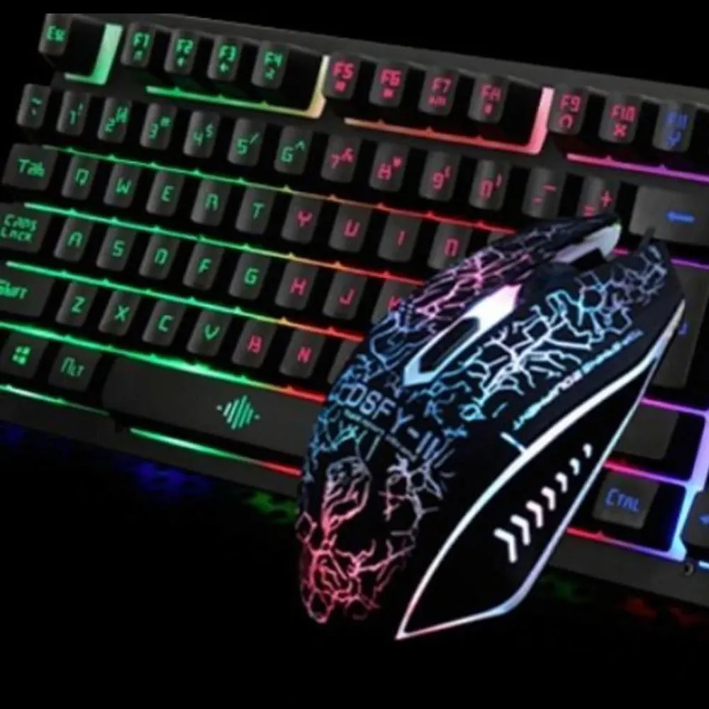 Ninja Dragons Z4 Flame RGB Gaming Keyboard with 2000 DPI Gaming Mouse