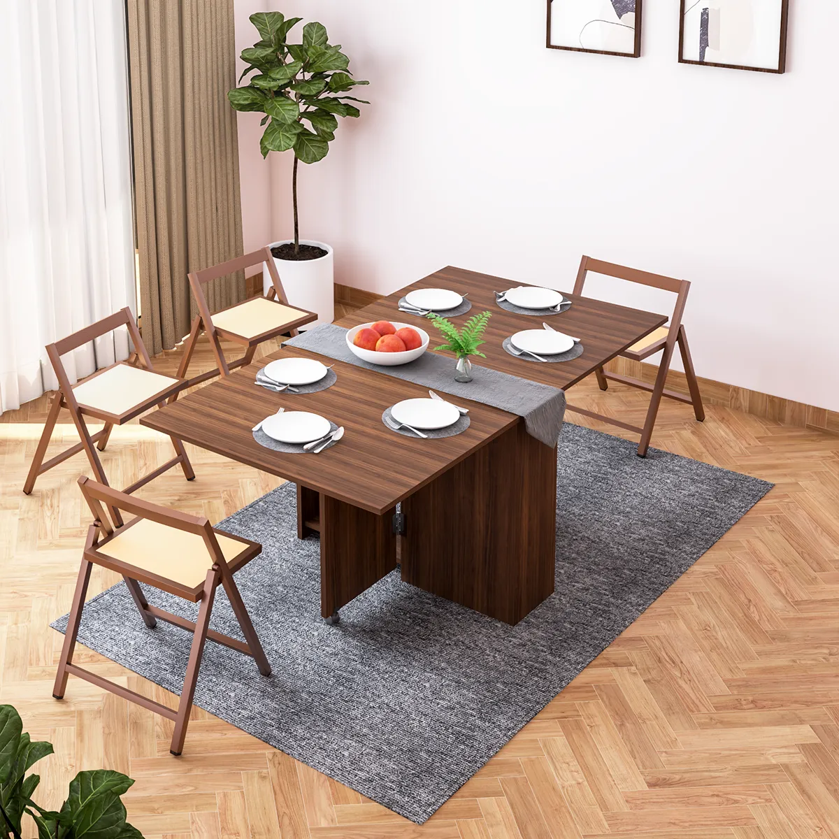 Pengu 6 Seater Folding Dining Table FD-03 ( Chairs not included )