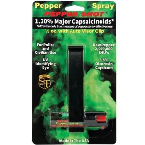 Pepper Shot 1.2% MC 1/2 oz with Auto Visor Clip