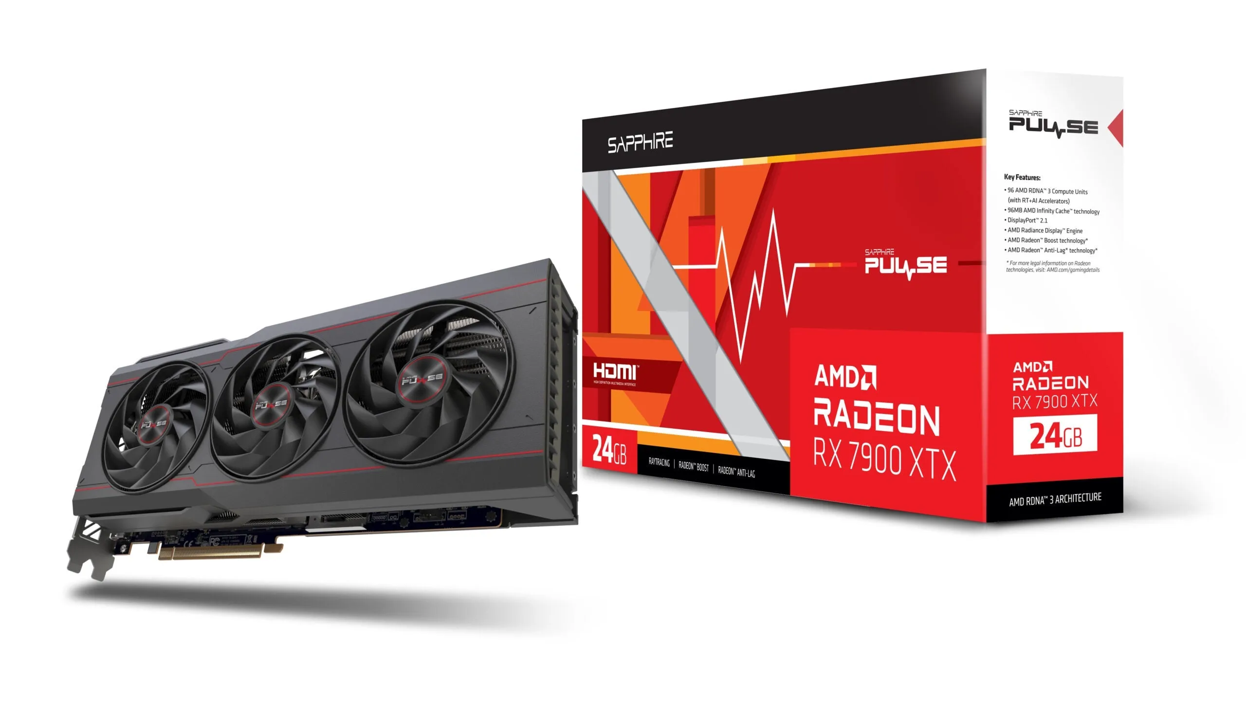 Sapphire Graphics Card Pulse Amd Radeon Rx 7900 Xtx - 24 Gb Gddr6